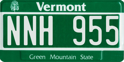 VT license plate NNH955