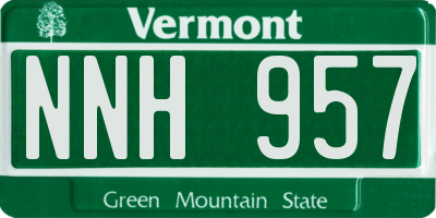 VT license plate NNH957