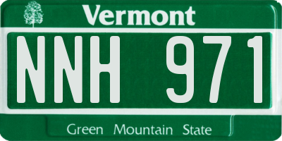 VT license plate NNH971