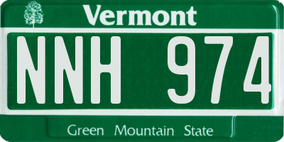 VT license plate NNH974