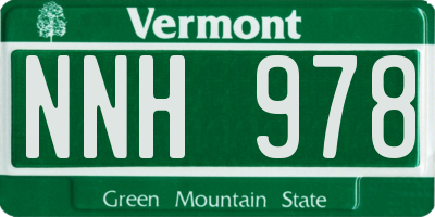 VT license plate NNH978