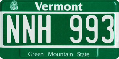 VT license plate NNH993