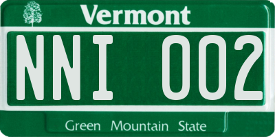 VT license plate NNI002