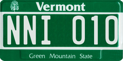 VT license plate NNI010