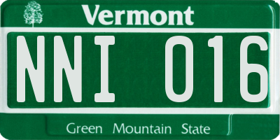 VT license plate NNI016