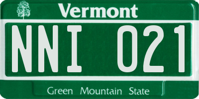 VT license plate NNI021