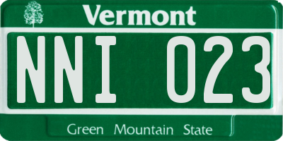 VT license plate NNI023