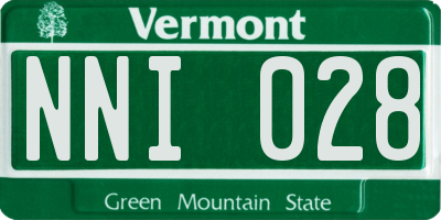 VT license plate NNI028
