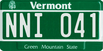 VT license plate NNI041