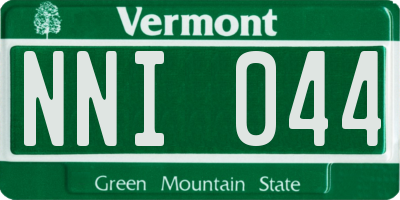 VT license plate NNI044