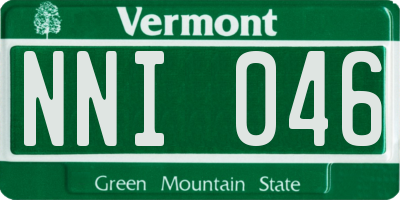 VT license plate NNI046