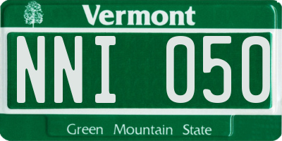 VT license plate NNI050