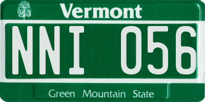VT license plate NNI056