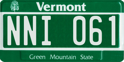 VT license plate NNI061