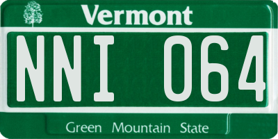 VT license plate NNI064
