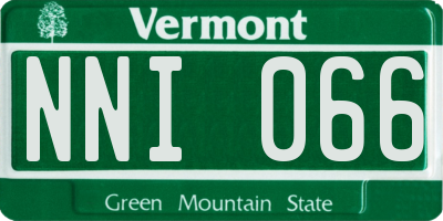 VT license plate NNI066
