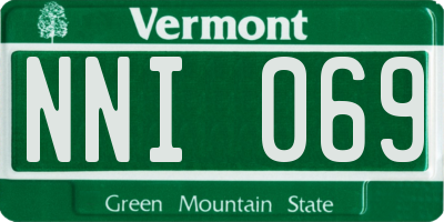 VT license plate NNI069