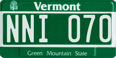 VT license plate NNI070