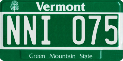 VT license plate NNI075