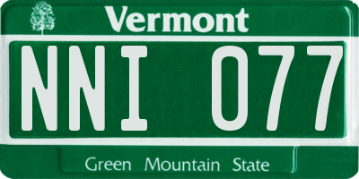 VT license plate NNI077