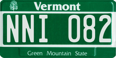VT license plate NNI082