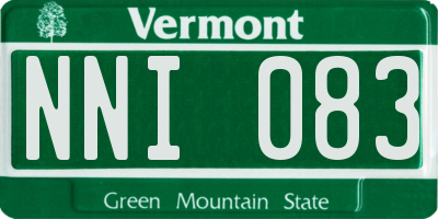VT license plate NNI083