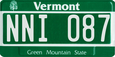 VT license plate NNI087