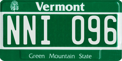 VT license plate NNI096