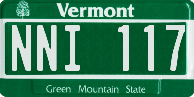 VT license plate NNI117