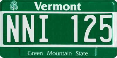 VT license plate NNI125