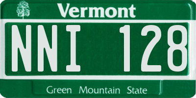 VT license plate NNI128