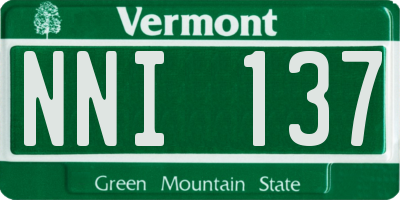 VT license plate NNI137