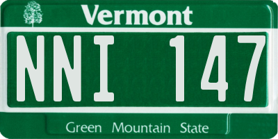 VT license plate NNI147