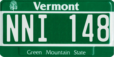 VT license plate NNI148