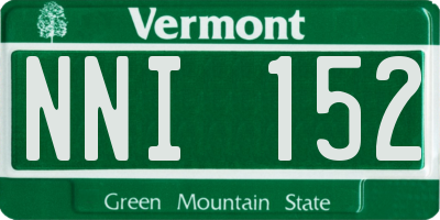 VT license plate NNI152