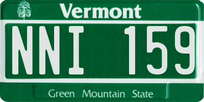 VT license plate NNI159
