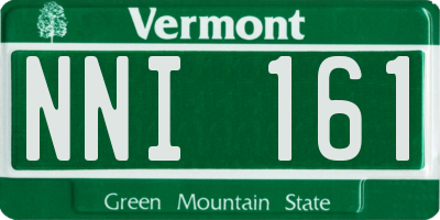 VT license plate NNI161