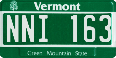 VT license plate NNI163
