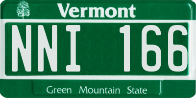 VT license plate NNI166