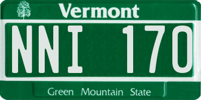 VT license plate NNI170