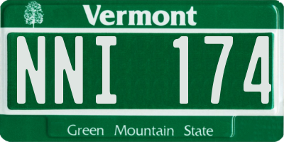 VT license plate NNI174
