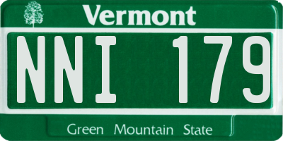 VT license plate NNI179