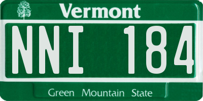 VT license plate NNI184