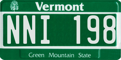 VT license plate NNI198