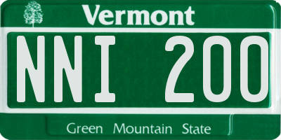 VT license plate NNI200