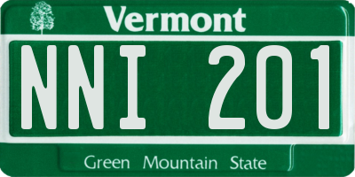 VT license plate NNI201