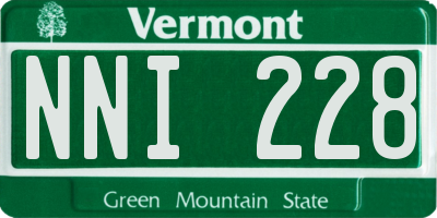 VT license plate NNI228