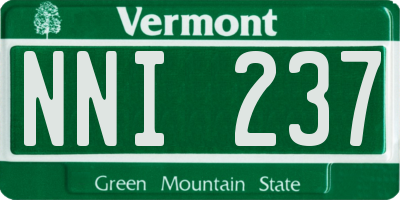 VT license plate NNI237