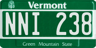 VT license plate NNI238