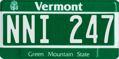 VT license plate NNI247